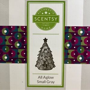 All Aglow Small Gray Christmas Tree Scentsy Wax Warmer